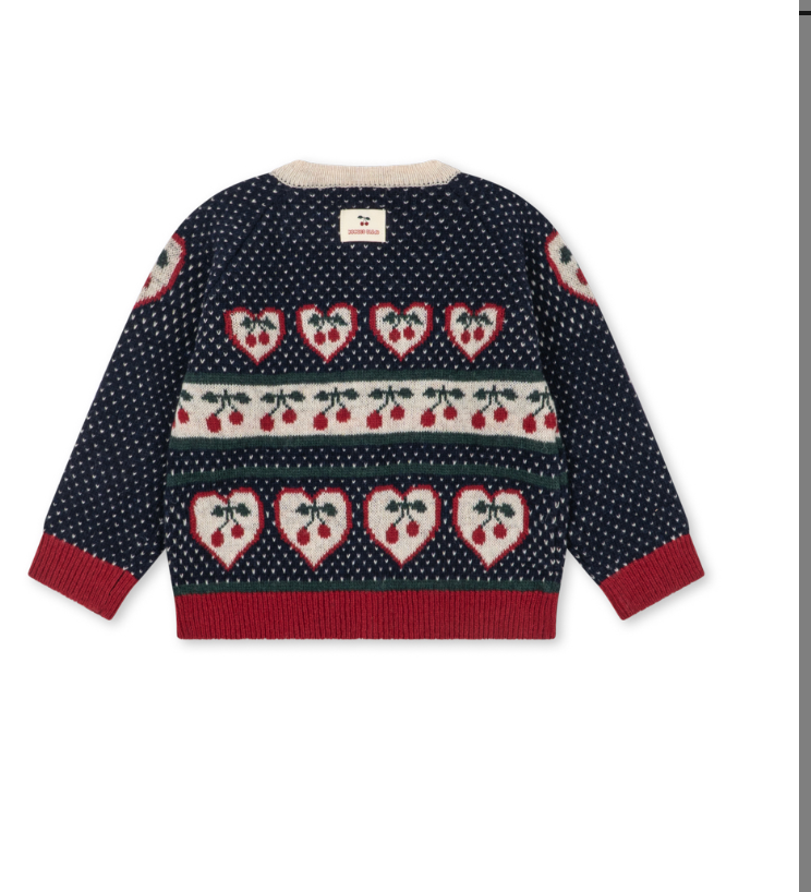 Belou Cherry  Knit Cardigan-Konges Slojd FW26