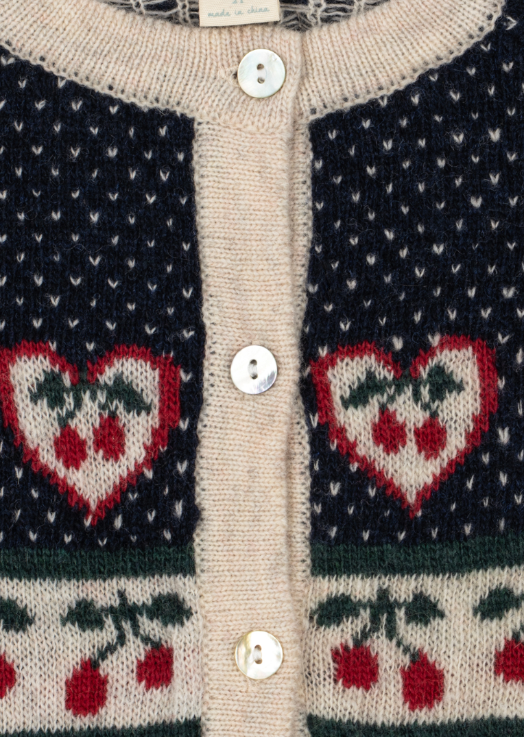 Belou Cherry  Knit Cardigan-Konges Slojd FW26