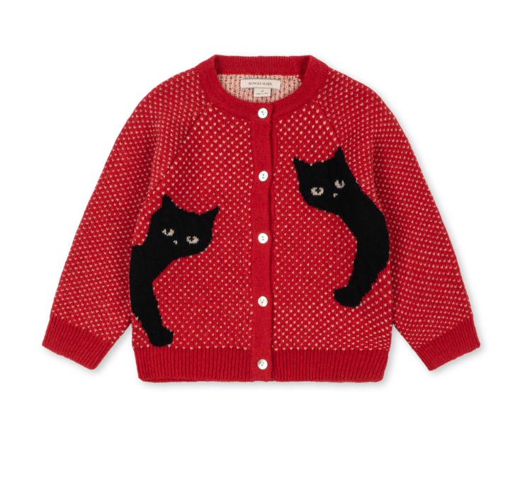 Belou Cat  Knit Cardigan-Konges Slojd FW26