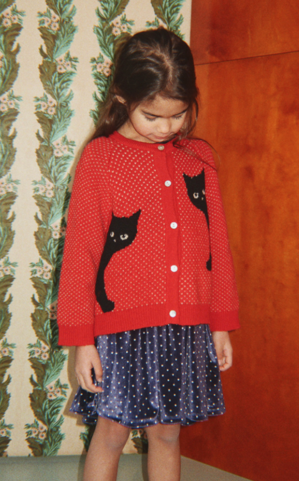 Belou Cat  Knit Cardigan-Konges Slojd FW26