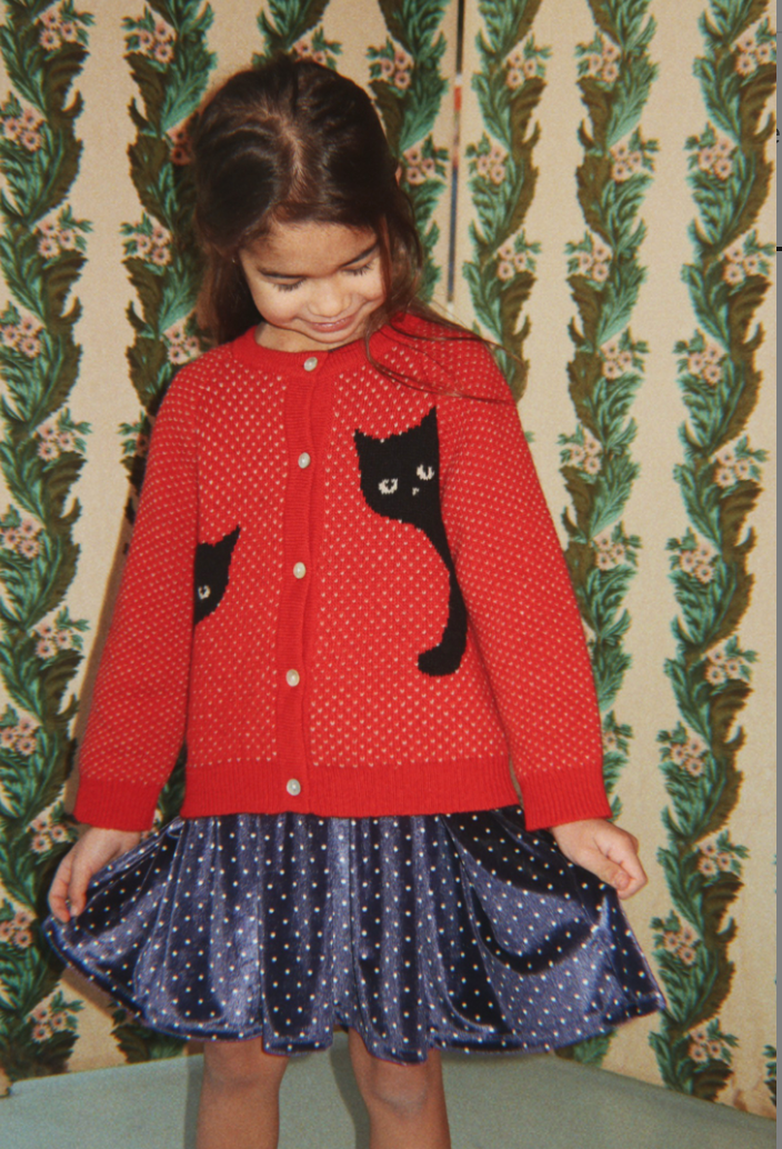 Belou Cat  Knit Cardigan-Konges Slojd FW26
