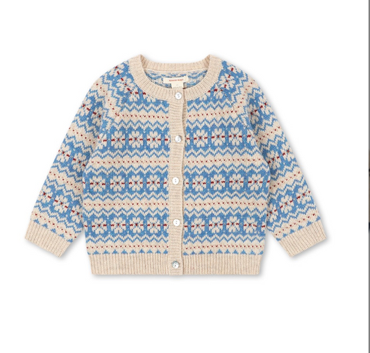 Billie Blue Multi Knit Cardigan-Konges Slojd FW26