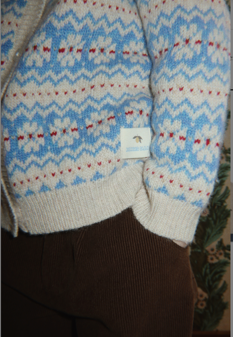 Billie Blue Multi Knit Cardigan-Konges Slojd FW26