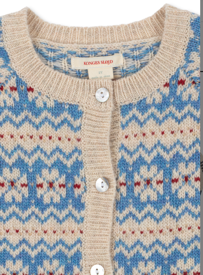 Billie Blue Multi Knit Cardigan-Konges Slojd FW26
