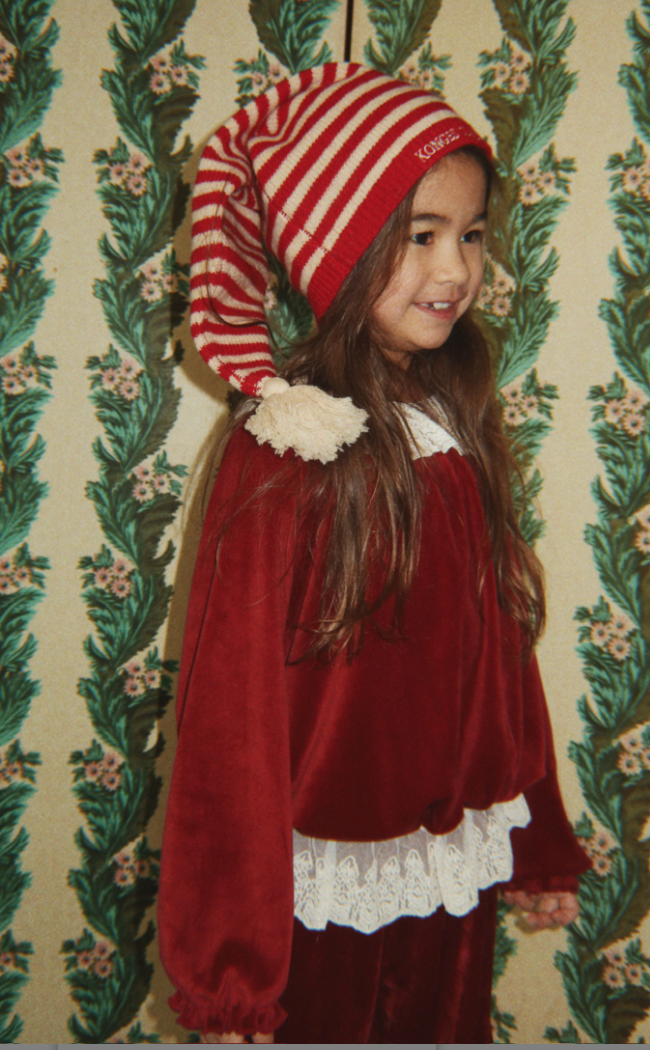 Christmas Striped Knit Hat -Konges Slojd