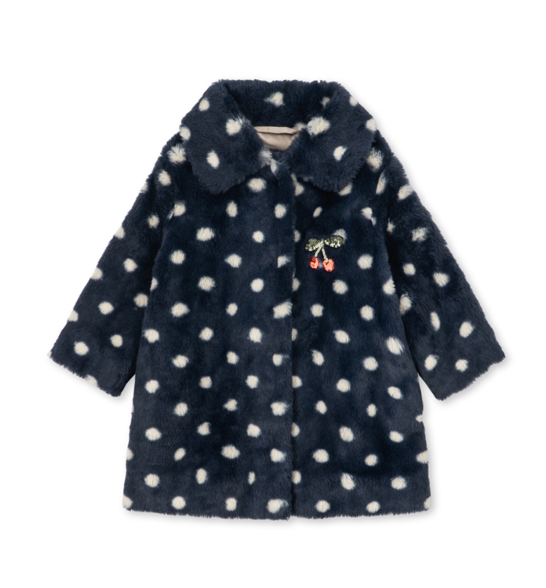 Fuzzie Dot Coat- Konges Slojd FW26