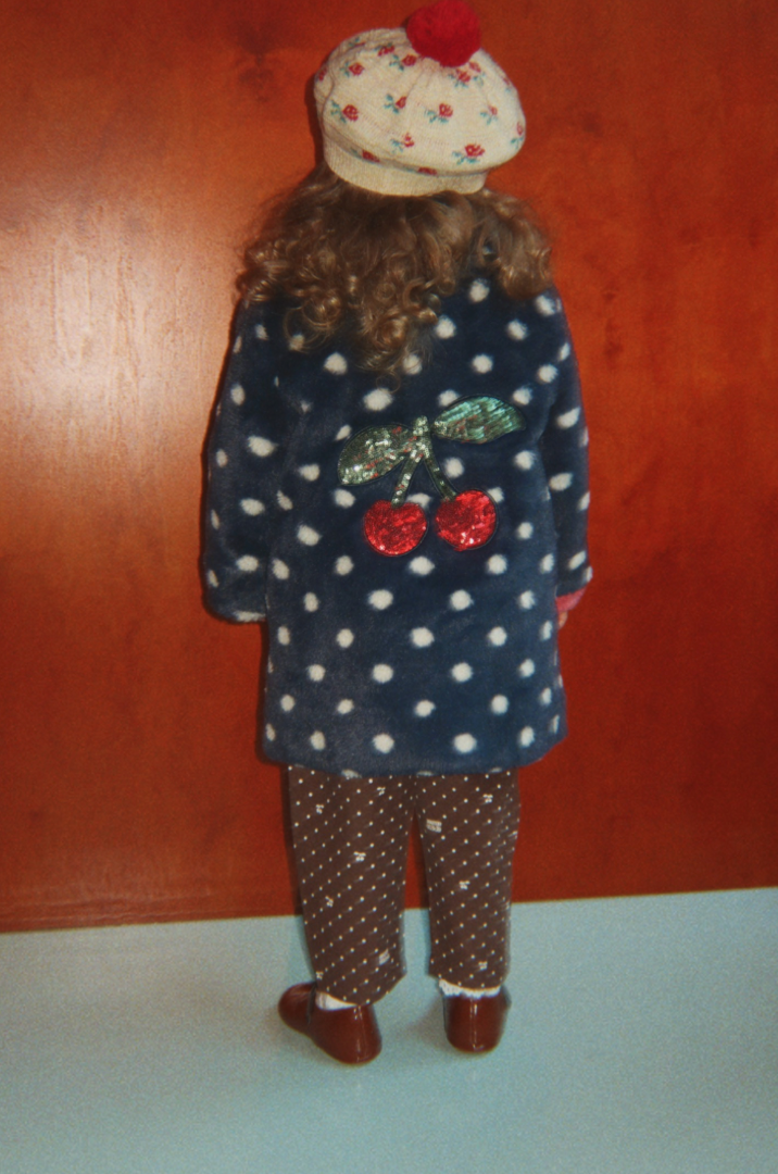 Fuzzie Dot Coat- Konges Slojd FW26