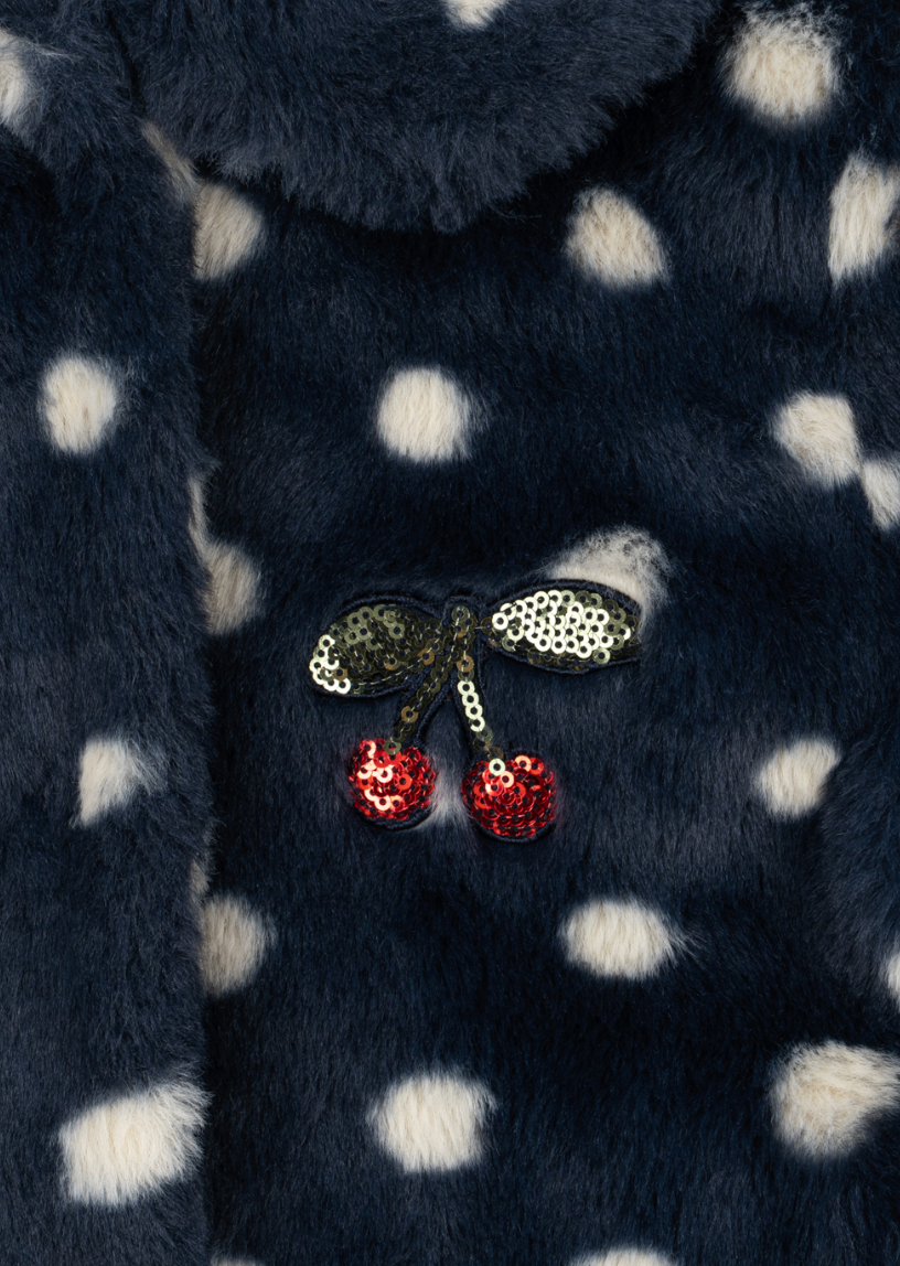 Fuzzie Dot Coat- Konges Slojd FW26