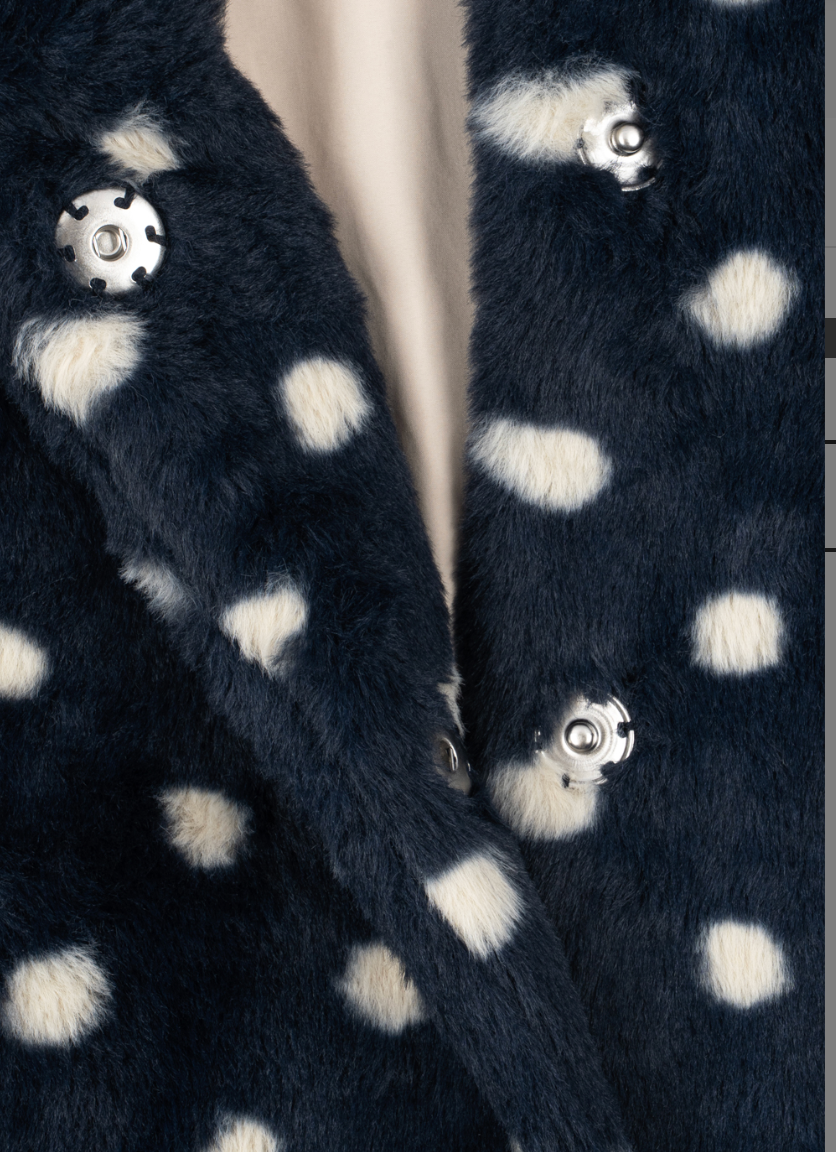 Fuzzie Dot Coat- Konges Slojd FW26