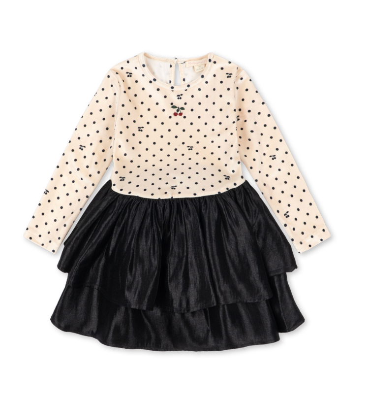 Petria Velvet Dot Dress-Konges Slojd FW26