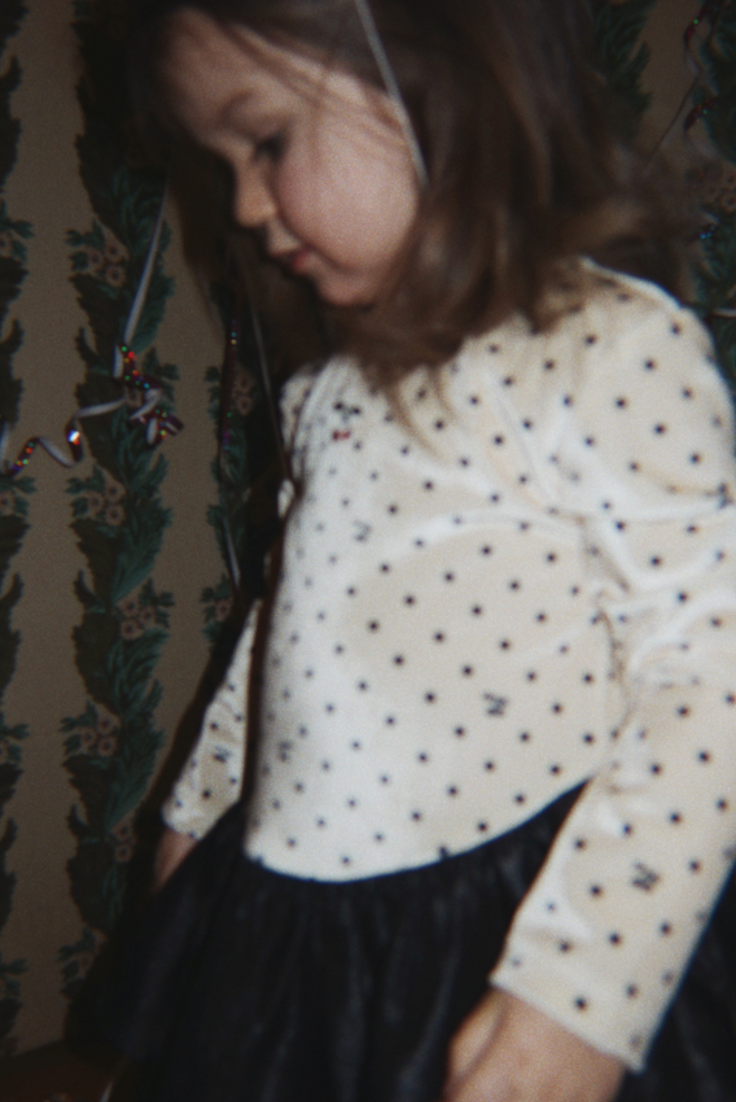 Petria Velvet Dot Dress-Konges Slojd FW26