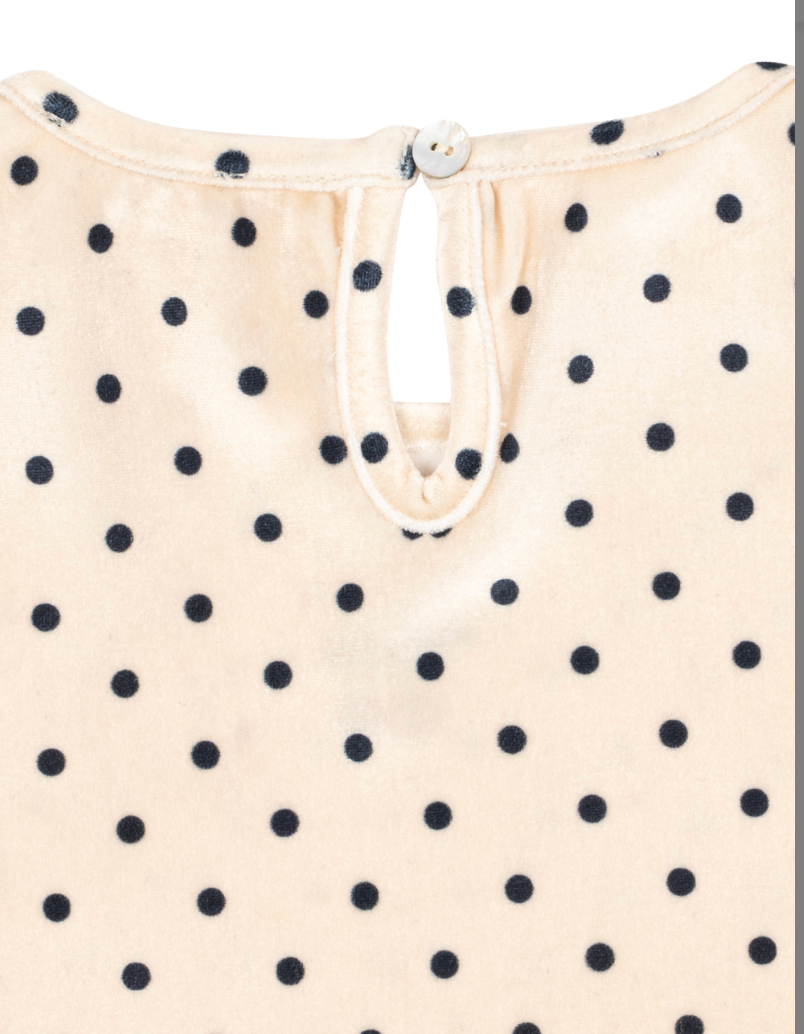 Petria Velvet Dot Dress-Konges Slojd FW26