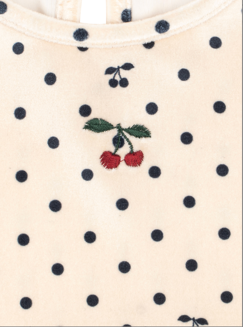 Petria Velvet Dot Dress-Konges Slojd FW26