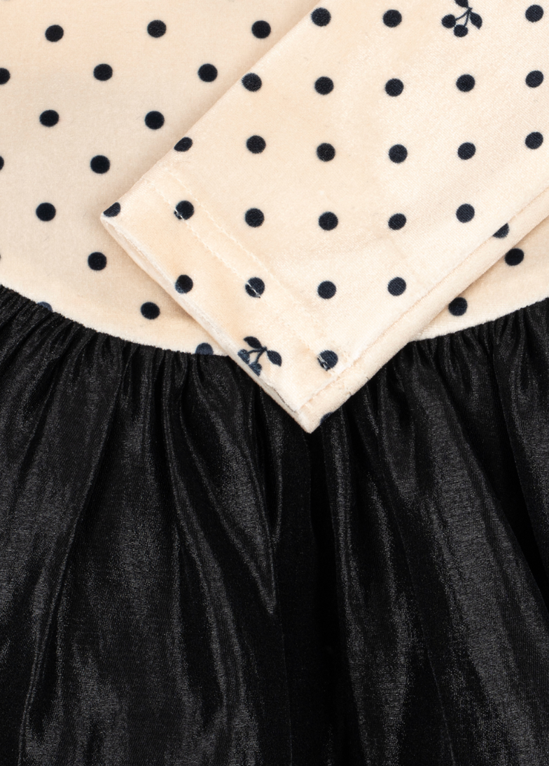 Petria Velvet Dot Dress-Konges Slojd FW26