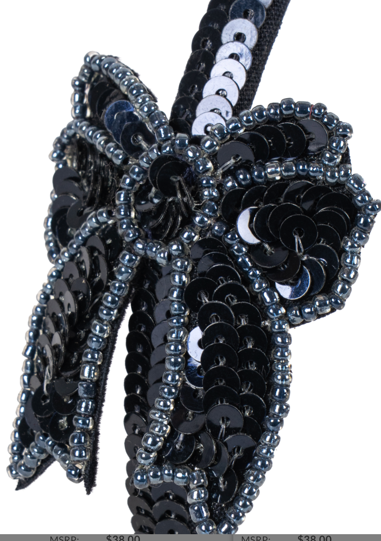 Sequin Bow Headband-Konges Slojd