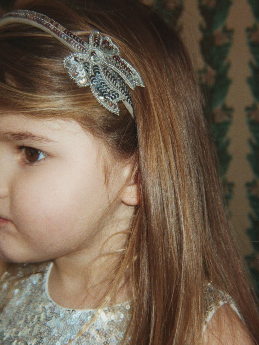 Sequin Bow Headband-Konges Slojd