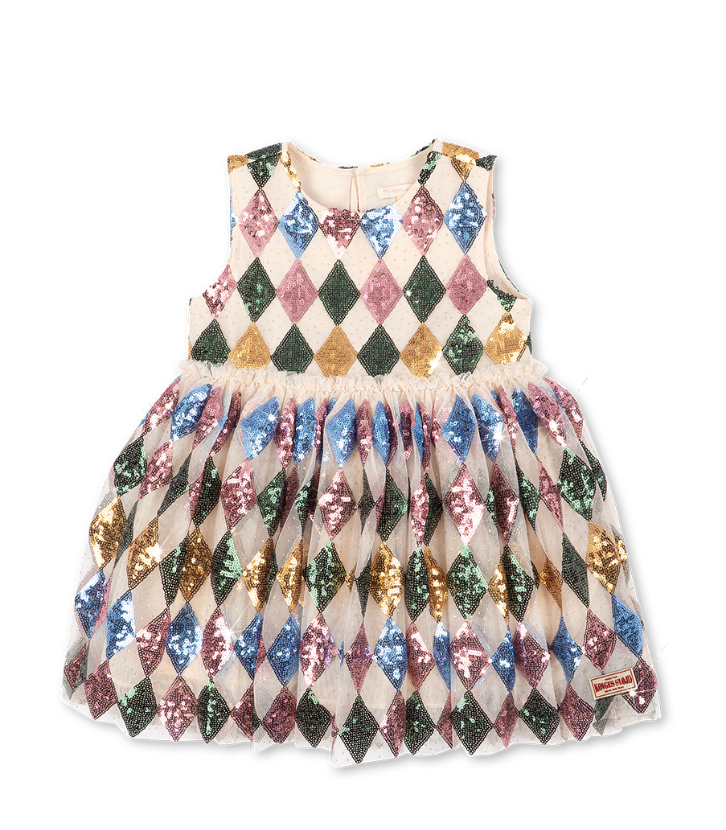 Yvonne Harlequin Dress-Konges Slojd FW26