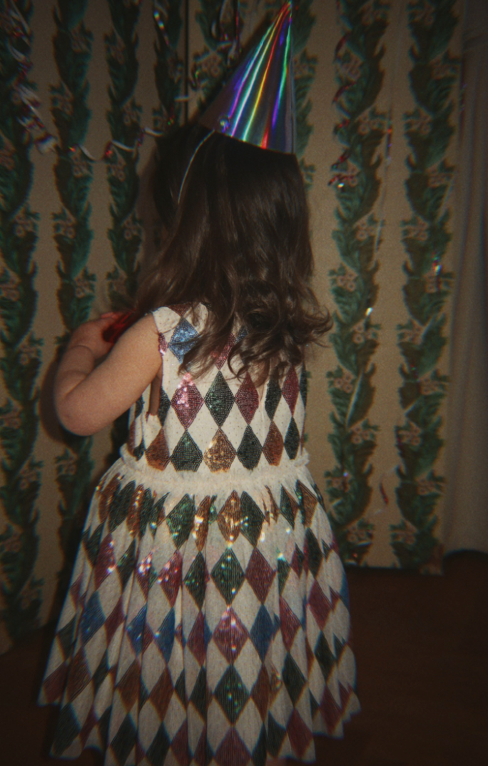 Yvonne Harlequin Dress-Konges Slojd FW26