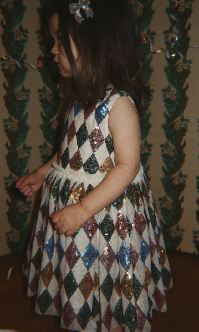 Yvonne Harlequin Dress-Konges Slojd FW26