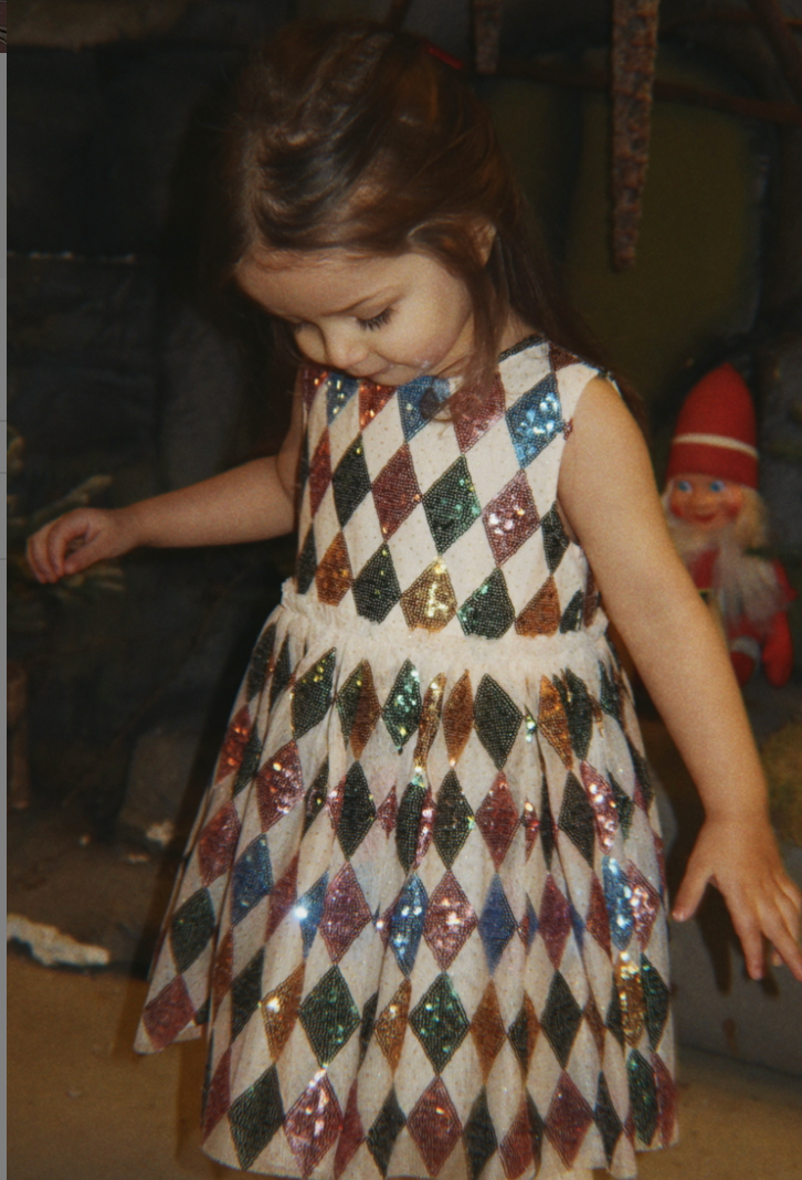 Yvonne Harlequin Dress-Konges Slojd FW26