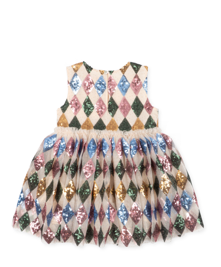 Yvonne Harlequin Dress-Konges Slojd FW26