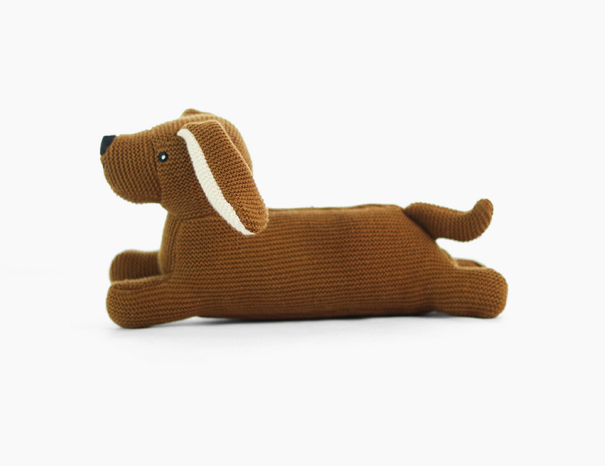 Doxie Dog Dreams Organic Blanket & Toy Gift Set - Viverano