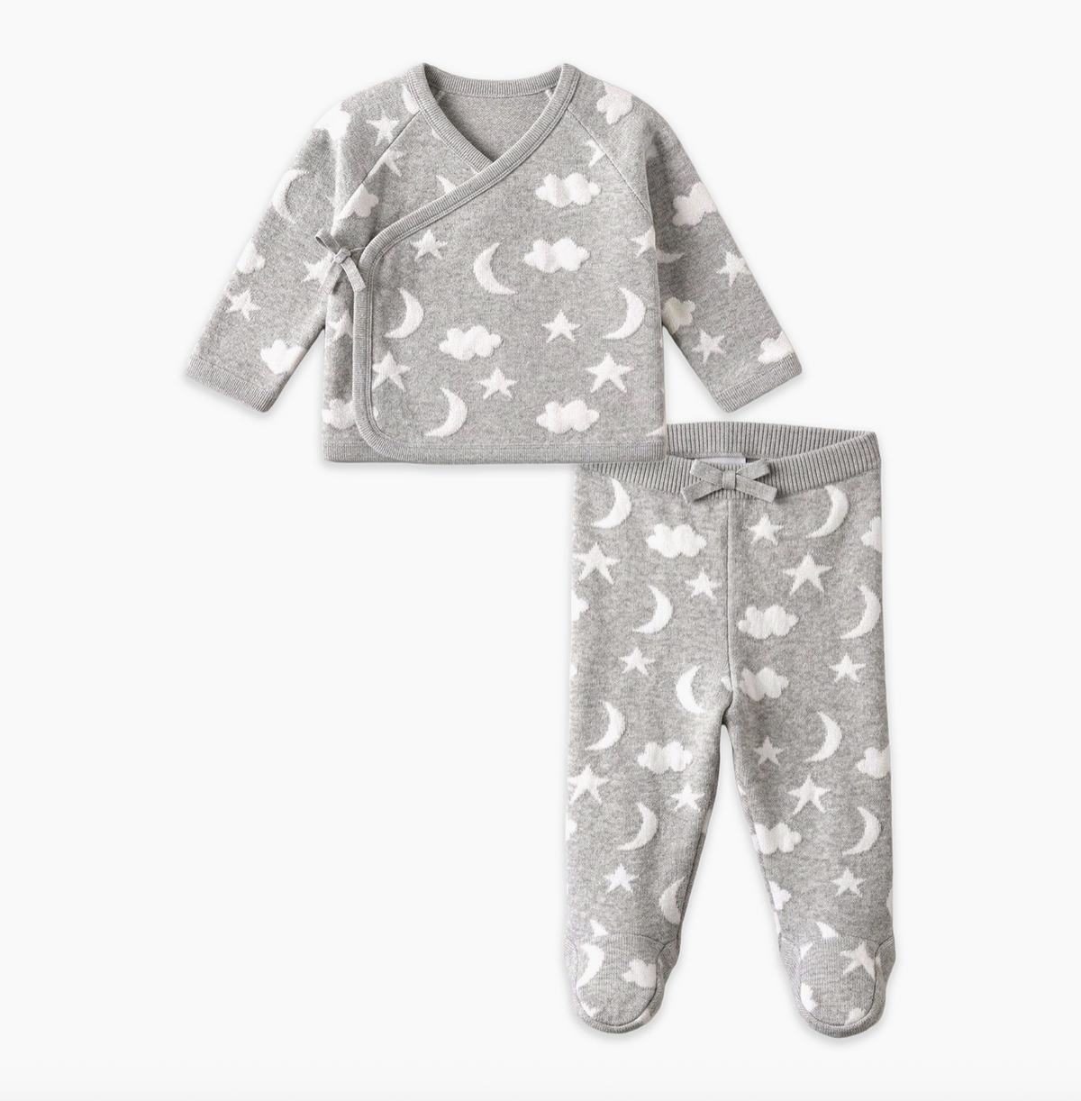 Moon & Stars Dream Knit Kimono Top & Pant Set - Viverano