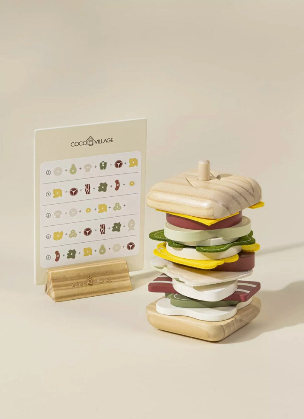 Wooden Stackable Sandwich - Coco Village