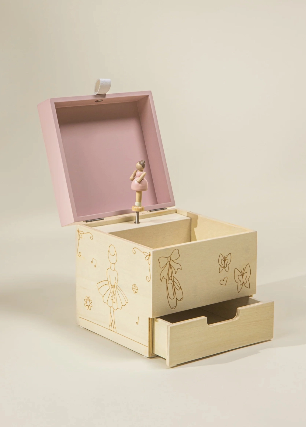 Wooden Musical Souvenir Box - Ballerina - Coco Village