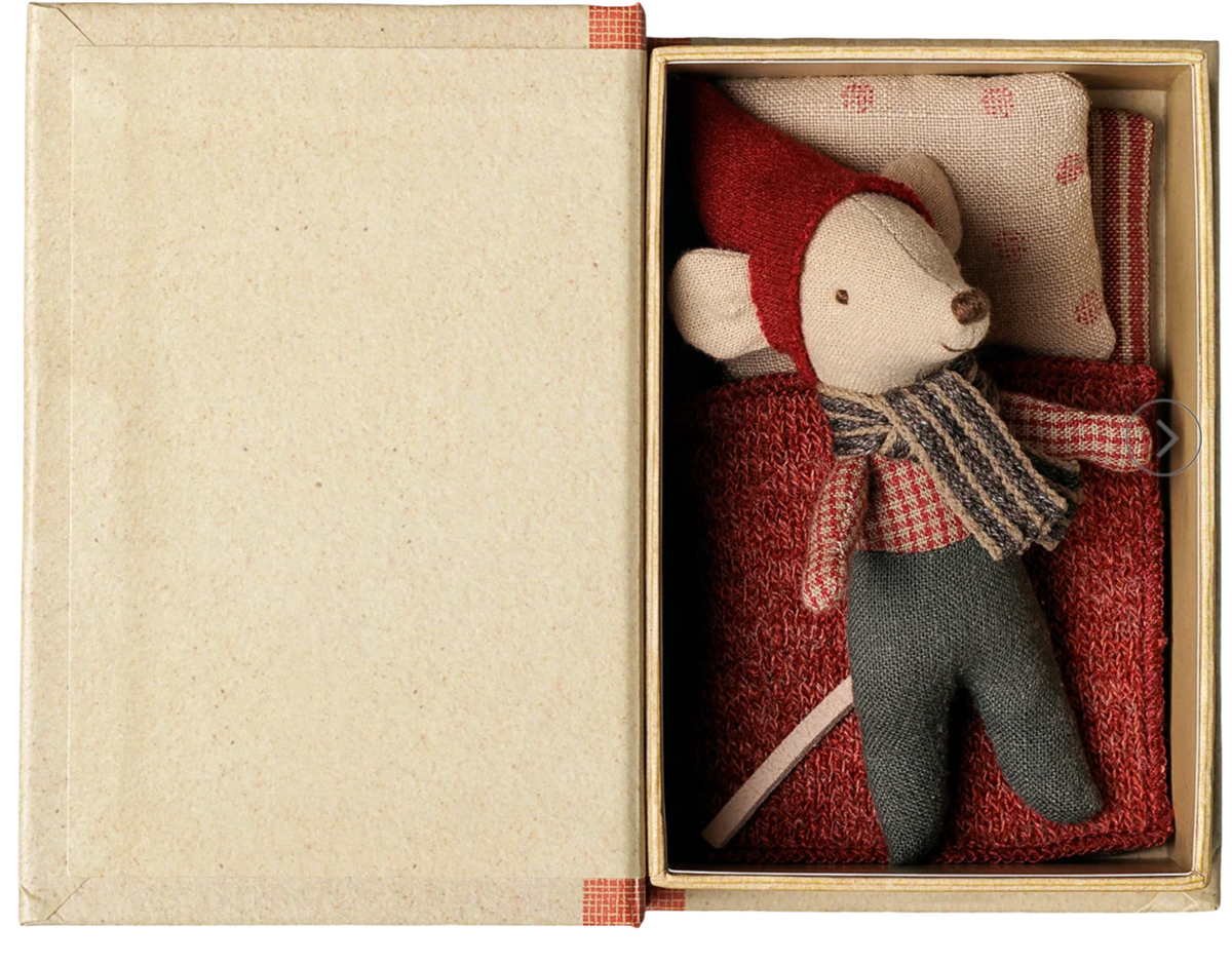 Christmas Mouse Baby in Book - Maileg