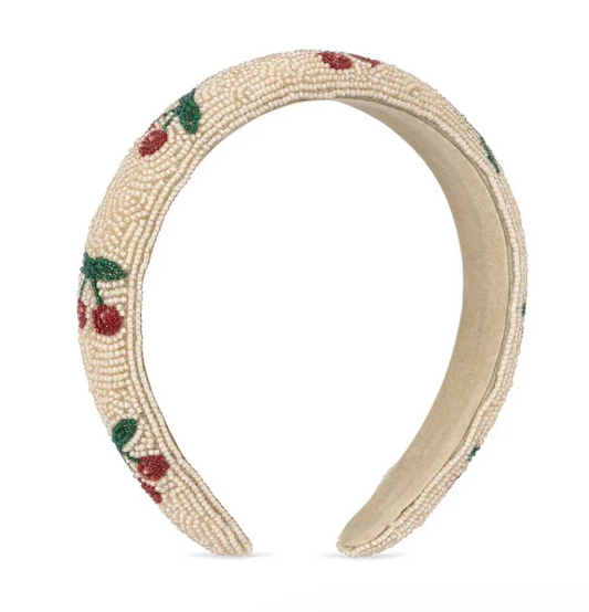 Beaded Cherry Headband-Konges Slojd