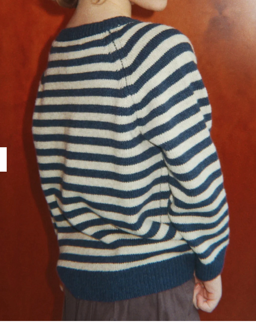 Billie Blue Striped Knit Cardigan-Konges Slojd FW26