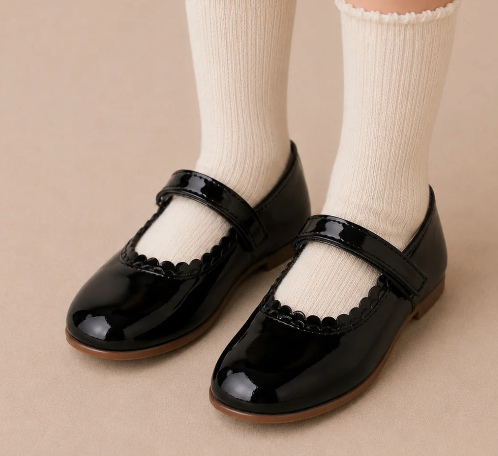 Aria Scallop Maryjane Patent- Elephantito