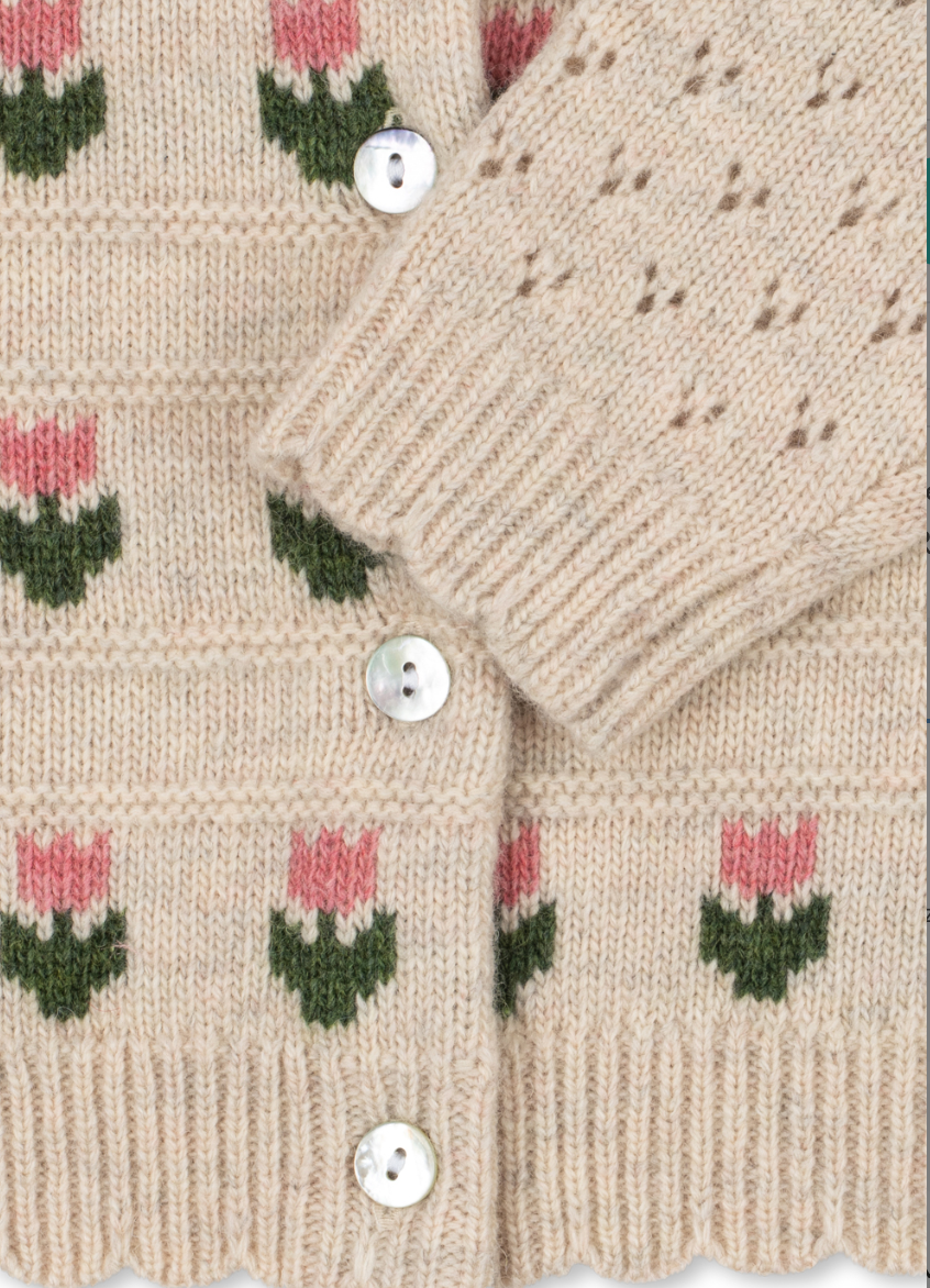 Belle Tulip Knit Cardigan-Konges Slojd FW26