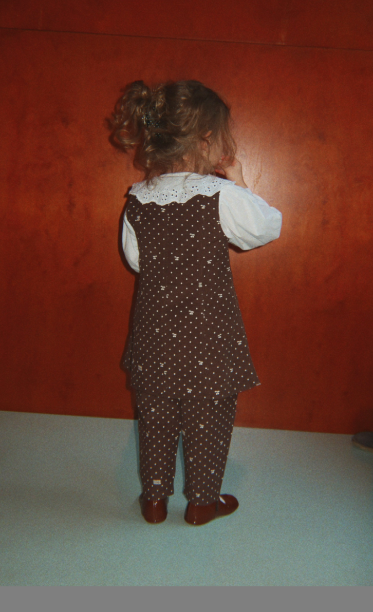 Cara Cord Cherry Dot Chocolate Dress-Konges Slojd FW26