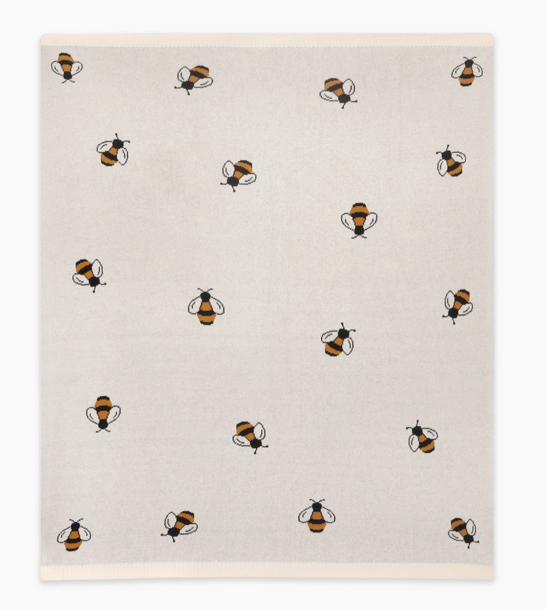 Bee Jacquard Knit Baby Blanket - Viverano