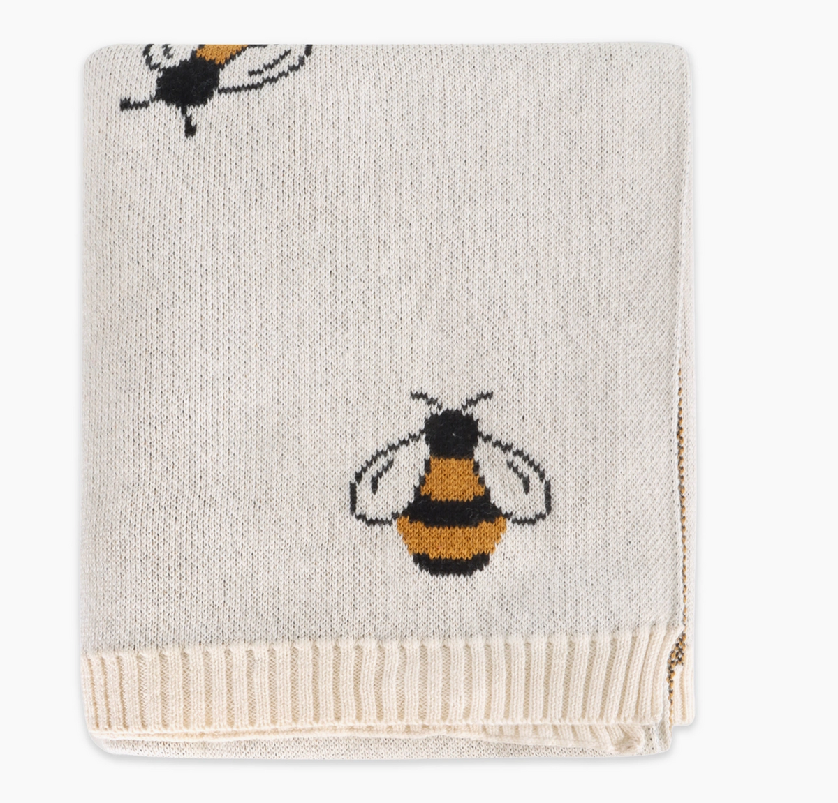 Bee Jacquard Knit Baby Blanket - Viverano