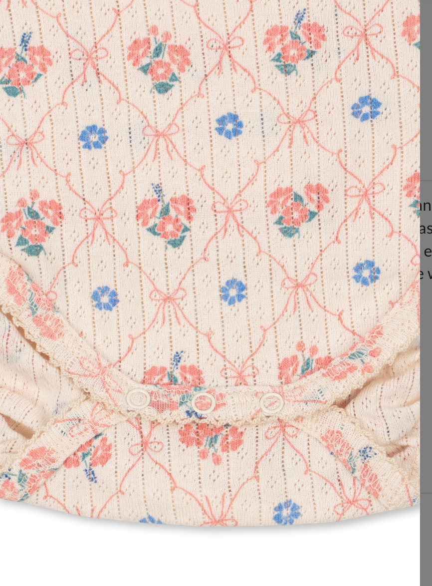 Minnie Pointelle Wrap Body - Konges Slojd FW26
