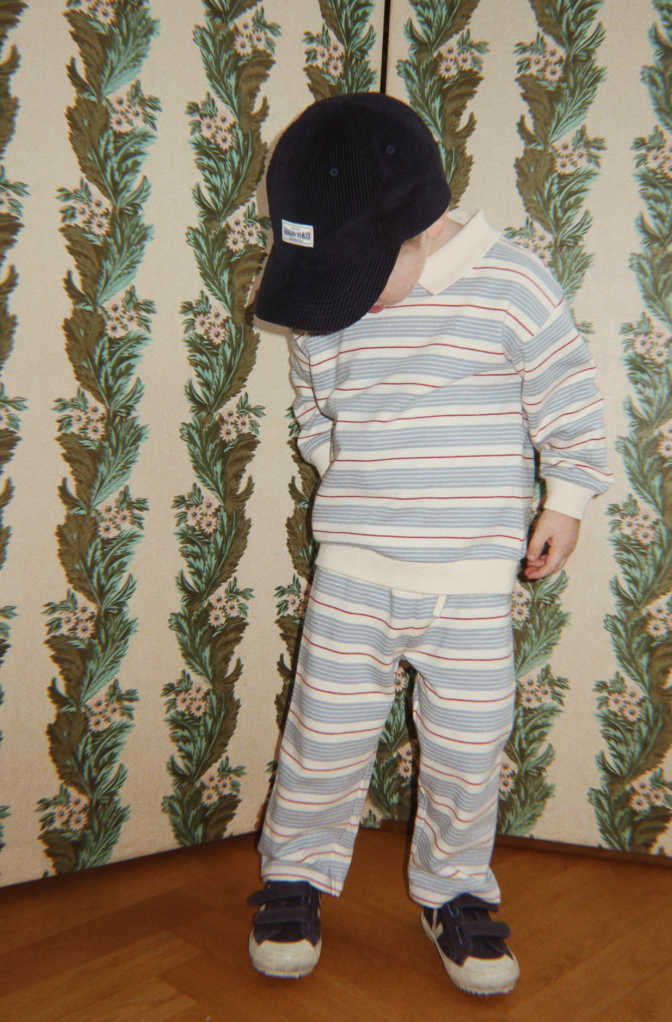 Spotty Striped Sweat Polo-Konges Slojd FW26