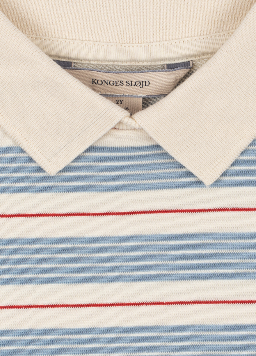 Spotty Striped Sweat Polo-Konges Slojd FW26