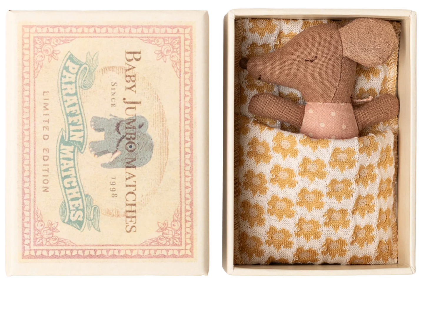 Sleepy Wakey Baby Mouse in Matchbox - Maileg