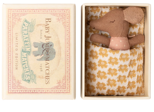 Sleepy Wakey Baby Mouse in Matchbox - Maileg
