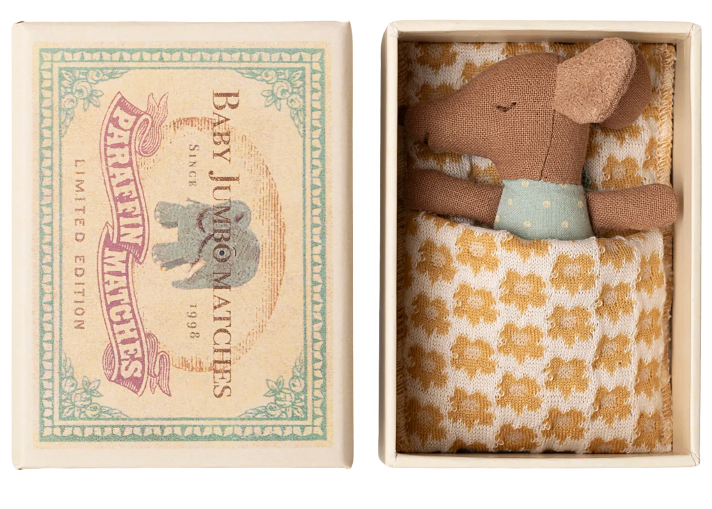 Sleepy Wakey Baby Mouse in Matchbox - Maileg