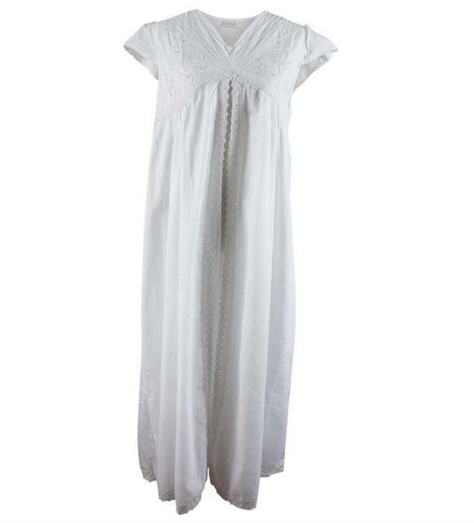 Valerie Embroidered Nightdress - Powell Craft