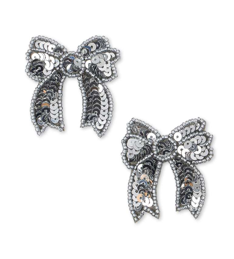 2pk Sequin Bow Hair Clip-Konges Slojd