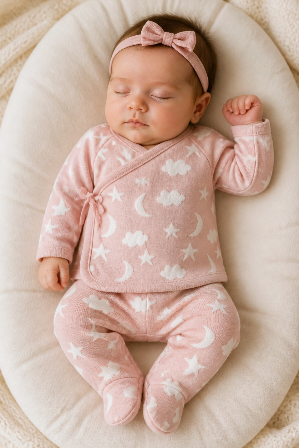 Moon & Stars Dream Knit Kimono Top & Pant Set - Viverano