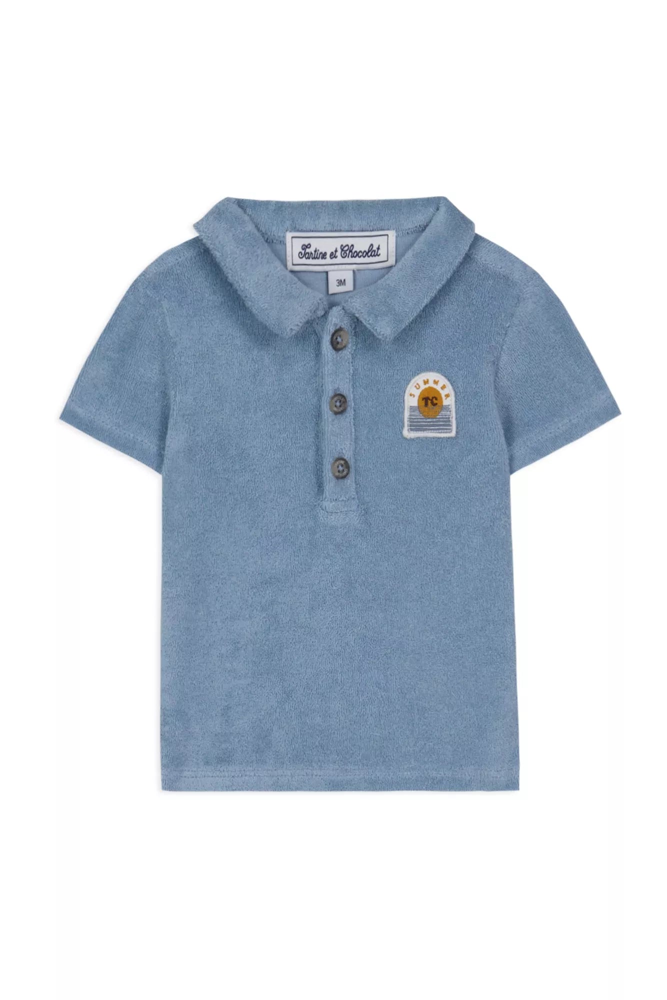 Blue Terry Polo - Tartine et Chocolat SS24