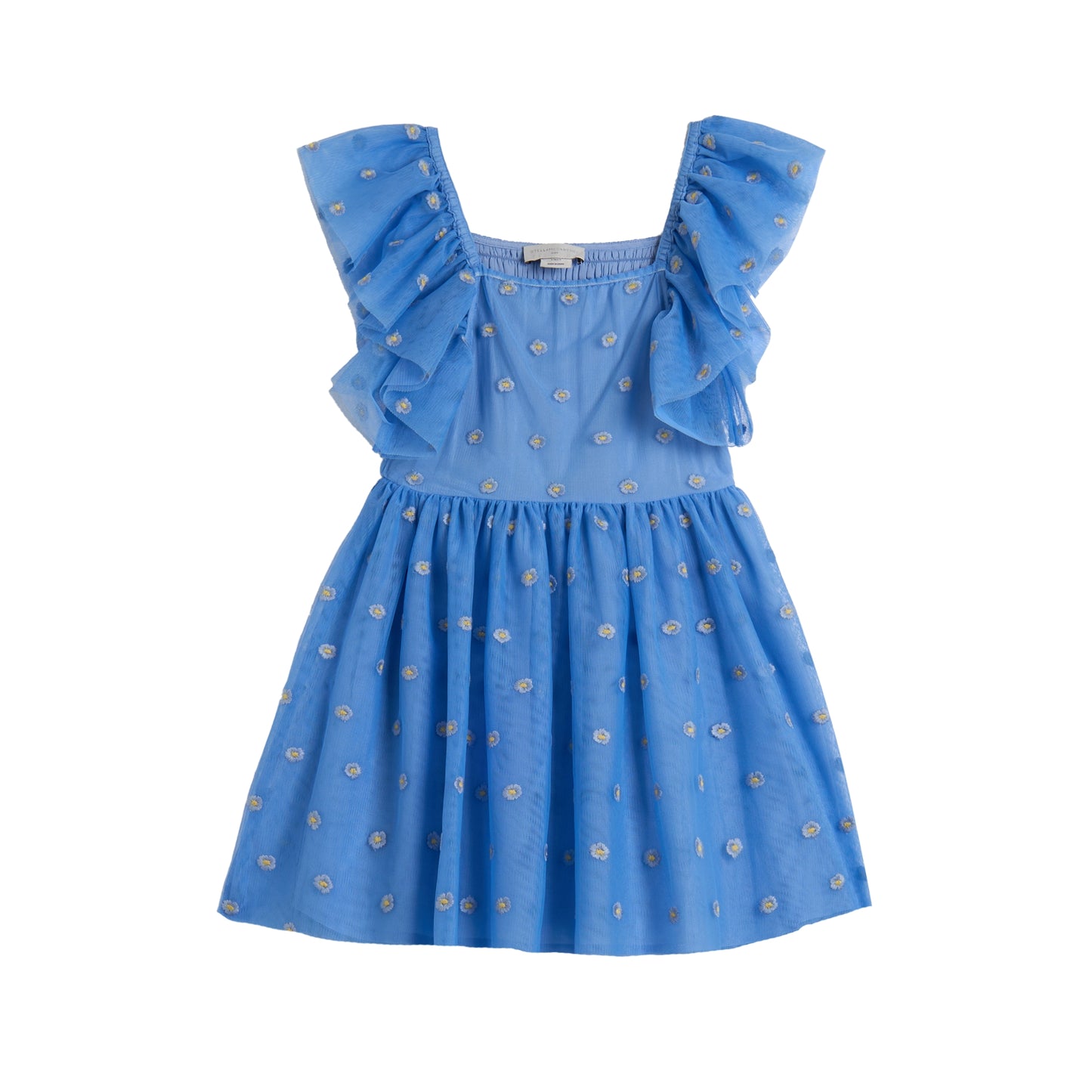 Sleeveless Tulle Dress w Embroidered Flowers- Stella McCartney SP26