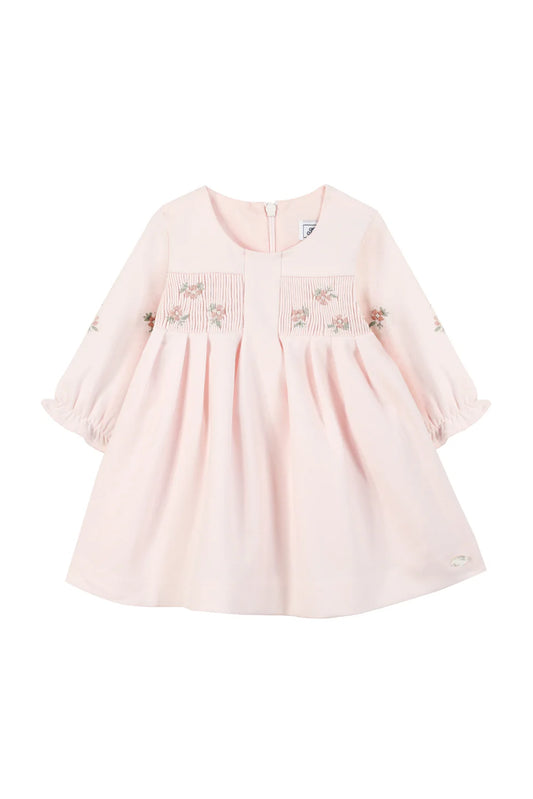 Smocked Embroidered Dress- Tartine et Chocolat FW24