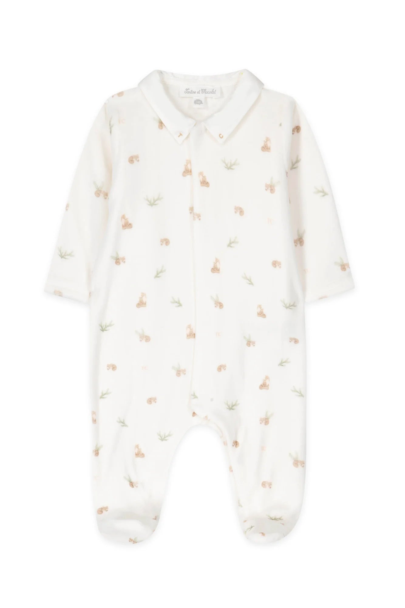 Fox Print Footie - Tartine et Chocolat FW24